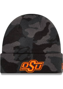 New Era Oklahoma State Cowboys Black Camo Cuff Mens Knit Hat