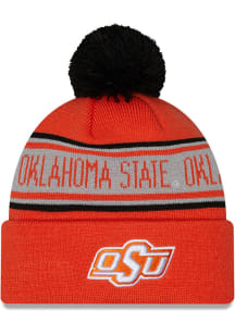 New Era Oklahoma State Cowboys Orange Repeat Pom Mens Knit Hat