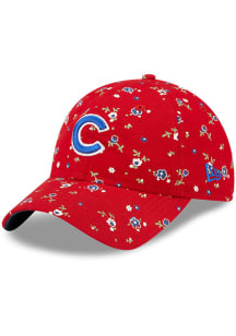 New Era Chicago Cubs Red Floral 9TWENTY Womens Adjustable Hat