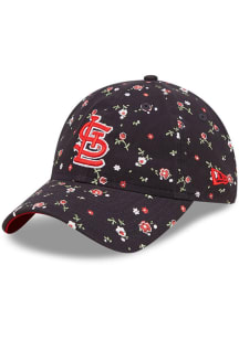 New Era St Louis Cardinals Navy Blue Floral 9TWENTY Womens Adjustable Hat