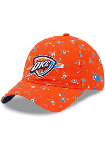New Era Oklahoma City Thunder Orange Floral 9TWENTY Womens Adjustable Hat