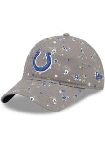 New Era Indianapolis Colts Grey Floral 9TWENTY Womens Adjustable Hat
