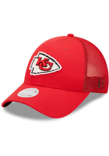 New Era Kansas City Chiefs Red Logo Spark 9FORTY Womens Adjustable Hat