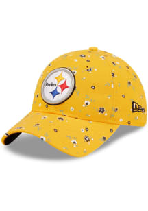 New Era Pittsburgh Steelers Gold Floral 9TWENTY Womens Adjustable Hat