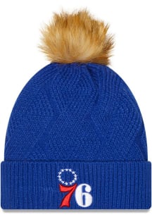 New Era Philadelphia 76ers Blue Snowy Womens Knit Hat