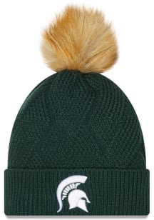 New Era Michigan State Spartans Green Snowy Womens Knit Hat