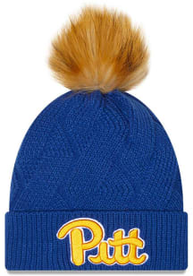 New Era Pitt Panthers Blue Snowy Womens Knit Hat