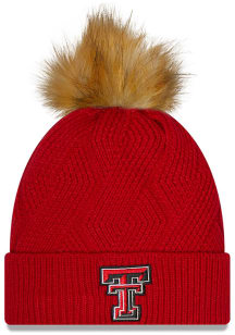 New Era Texas Tech Red Raiders Red Snowy Womens Knit Hat