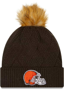 New Era Cleveland Browns Brown Snowy Womens Knit Hat