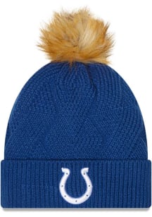 New Era Indianapolis Colts Blue Snowy Womens Knit Hat