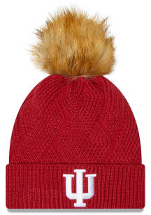 New Era Indiana Hoosiers Red Snowy Womens Knit Hat