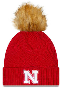 New Era Nebraska Cornhuskers Red Snowy Womens Knit Hat