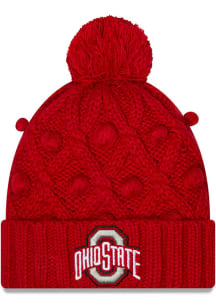 New Era Ohio State Buckeyes Red Toasty Womens Knit Hat