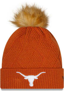 New Era Texas Longhorns Burnt Orange Snowy Womens Knit Hat