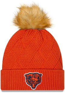 New Era Chicago Bears Orange Snowy Womens Knit Hat