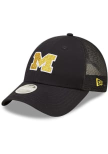 New Era Michigan Wolverines Navy Blue Logo Spark 9FORTY Womens Adjustable Hat