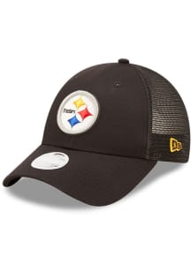 New Era Pittsburgh Steelers Black Logo Spark 9FORTY Womens Adjustable Hat
