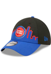 New Era Detroit Pistons Mens Black 2022 Tip Off 39THIRTY Flex Hat