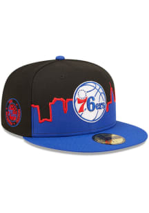 New Era Philadelphia 76ers Mens Black 2022 Tip Off 59FIFTY Fitted Hat