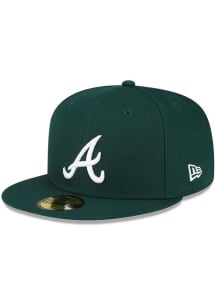 New Era Atlanta Braves Mens Green Basic 59FIFTY Fitted Hat