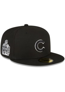 New Era Chicago Cubs Mens Black Side Patch 59FIFTY Fitted Hat