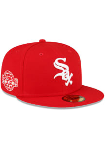 New Era Chicago White Sox Mens Red Side Patch 59FIFTY Fitted Hat