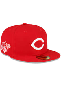 New Era Cincinnati Reds Mens Red Side Patch 59FIFTY Fitted Hat