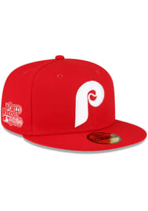New Era Philadelphia Phillies Mens Red Side Patch 59FIFTY Fitted Hat