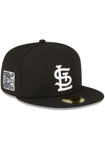 New Era St Louis Cardinals Mens Black Side Patch 59FIFTY Fitted Hat
