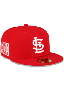 New Era St Louis Cardinals Mens Red Side Patch 59FIFTY Fitted Hat
