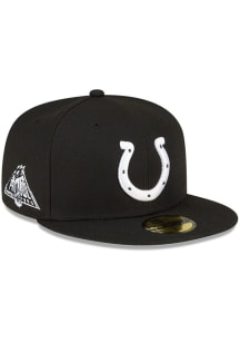 New Era Indianapolis Colts Mens Black Side Patch 59FIFTY Fitted Hat
