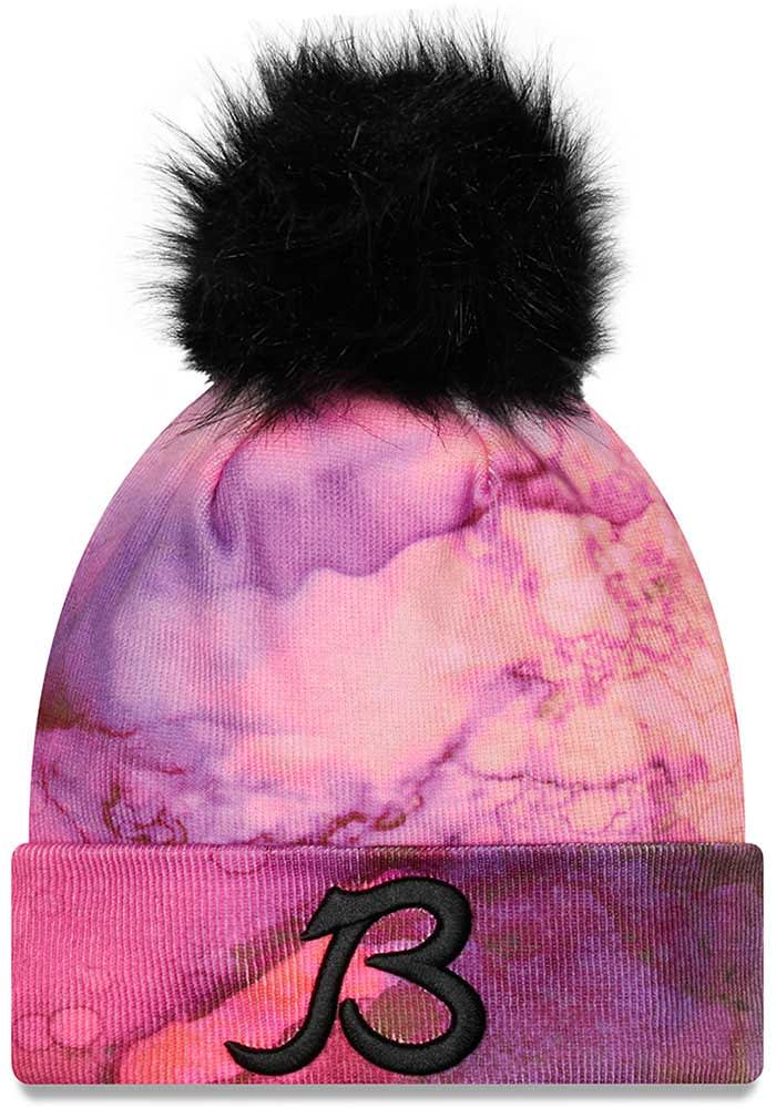 New Era Chicago Bears Pink 2022 Crucial Catch Pom Womens Knit Hat