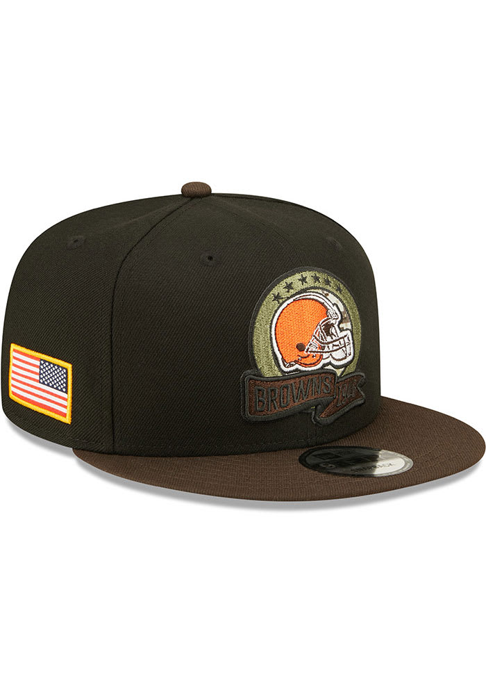New Era Cleveland Browns Black 2022 Salute to Service 9FIFTY Mens Snapback Hat