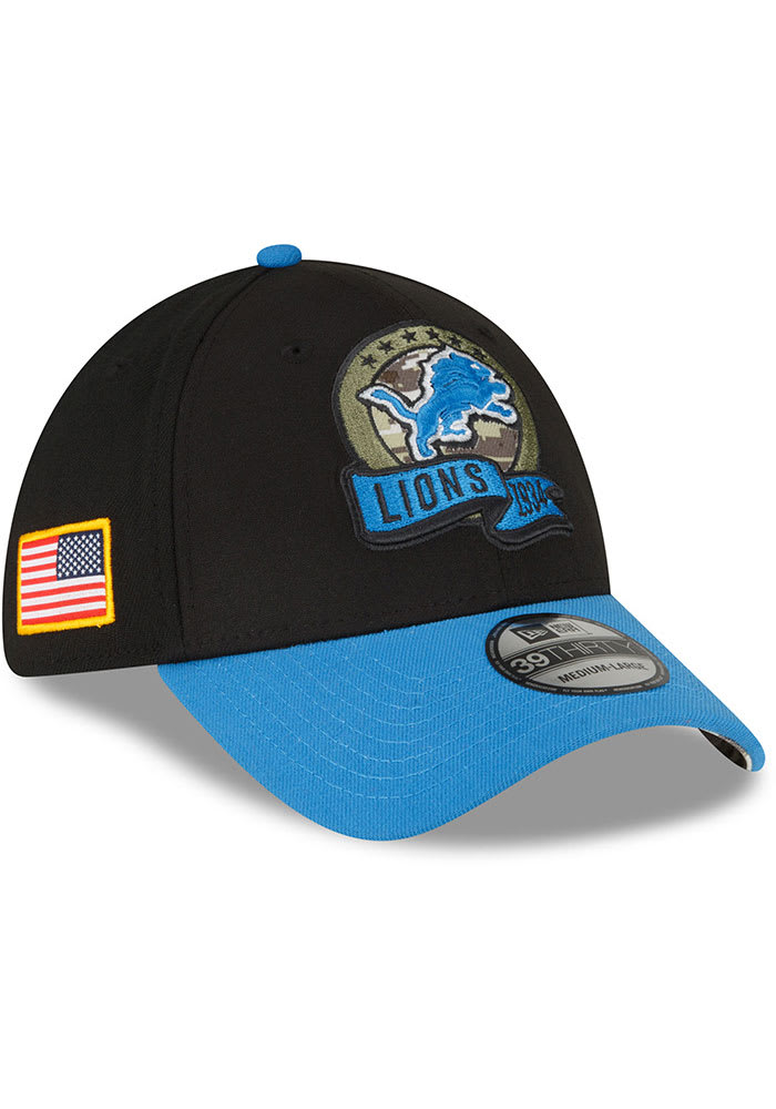 Detroit Lions 2022 Salute to Service 39THIRTY Black New Era Flex Hat