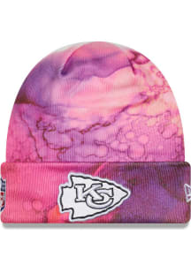 New Era Kansas City Chiefs Pink 2022 Crucial Catch Cuff Mens Knit Hat