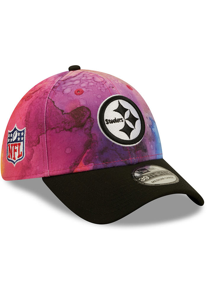 New Era Pittsburgh Steelers Mens Pink 2022 Crucial Catch 39THIRTY Flex Hat