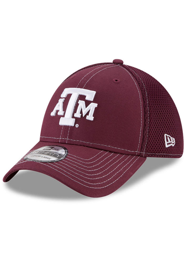 Texas A&M Aggies Mens Team Neo 39THIRTY MAROON New Era Flex Hat - 59014408