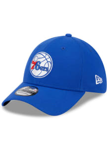 New Era Philadelphia 76ers Mens Blue Team Classic 39THIRTY Flex Hat