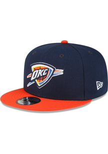 New Era Oklahoma City Thunder Navy Blue 2T Basic 9FIFTY Mens Snapback Hat