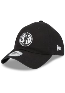 New Era Dallas Mavericks Black Logo Casual Classic Adjustable Hat - Black