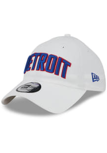 New Era Detroit Pistons Casual Classic Adjustable Hat - White