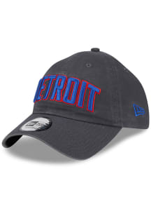 New Era Detroit Pistons Casual Classic Adjustable Hat - Graphite