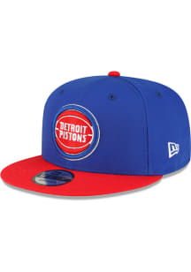 New Era Detroit Pistons Blue 2T Basic 9FIFTY Mens Snapback Hat