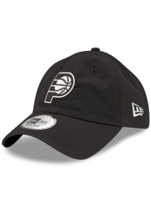 New Era Indiana Pacers White Logo Casual Classic Adjustable Hat - Black