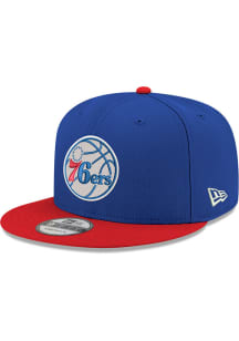 New Era Philadelphia 76ers Blue 2T Basic 9FIFTY Mens Snapback Hat