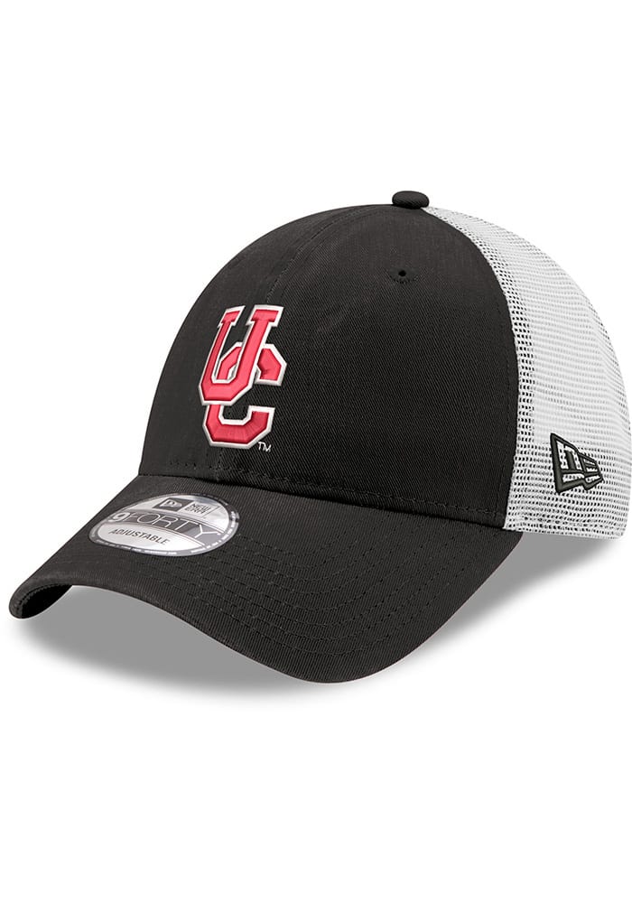 New Era Cincinnati Bearcats White Logo Retro Trucker 9FORTY Adjustable Hat - Black