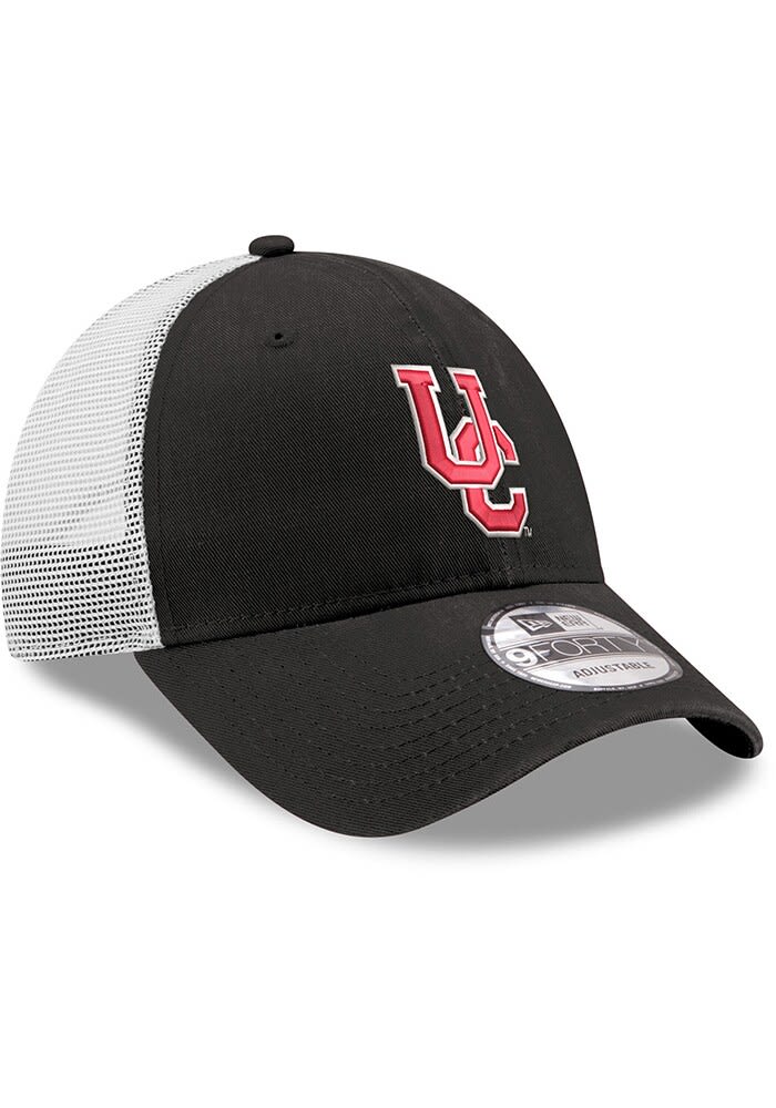 New Era Cincinnati Bearcats White Logo Retro Trucker 9FORTY Adjustable Hat - Black