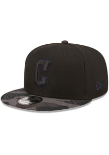 New Era Cleveland Guardians Black Camovize 9FIFTY Mens Snapback Hat