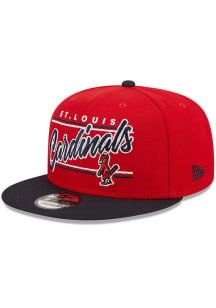 New Era St Louis Cardinals Red Team Script 9FIFTY Mens Snapback Hat