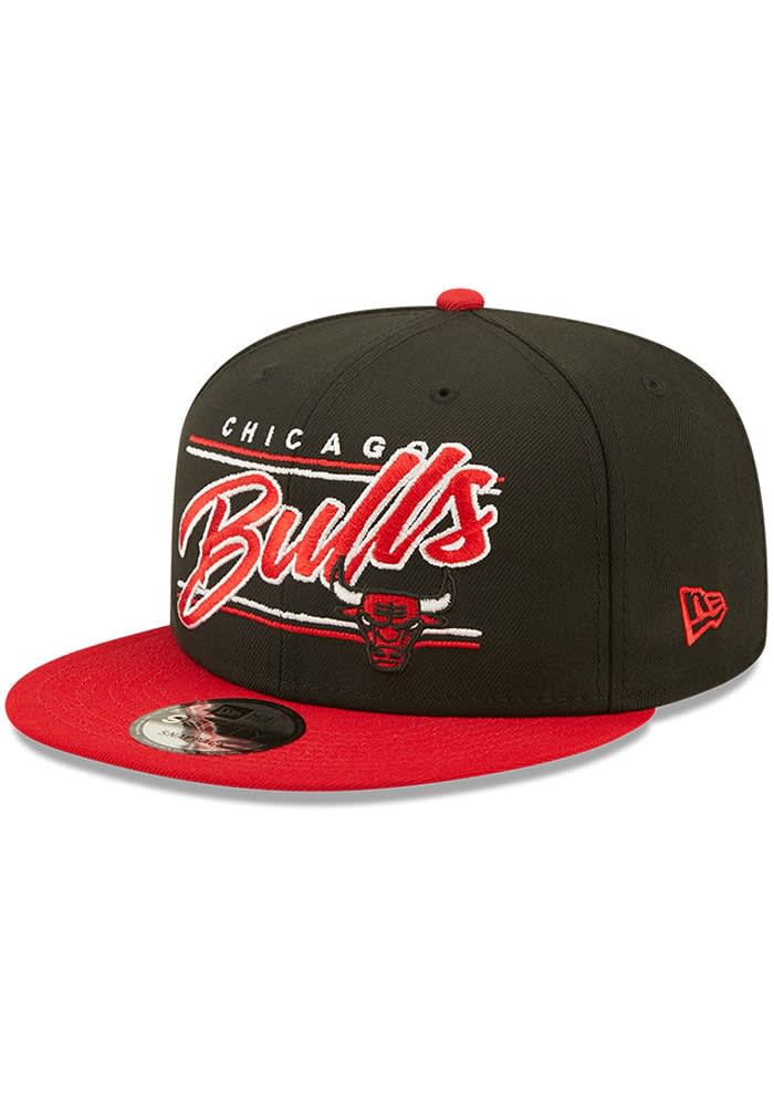 Chicago Bulls New Era BLACK Team Script 9FIFTY Snapback Hat